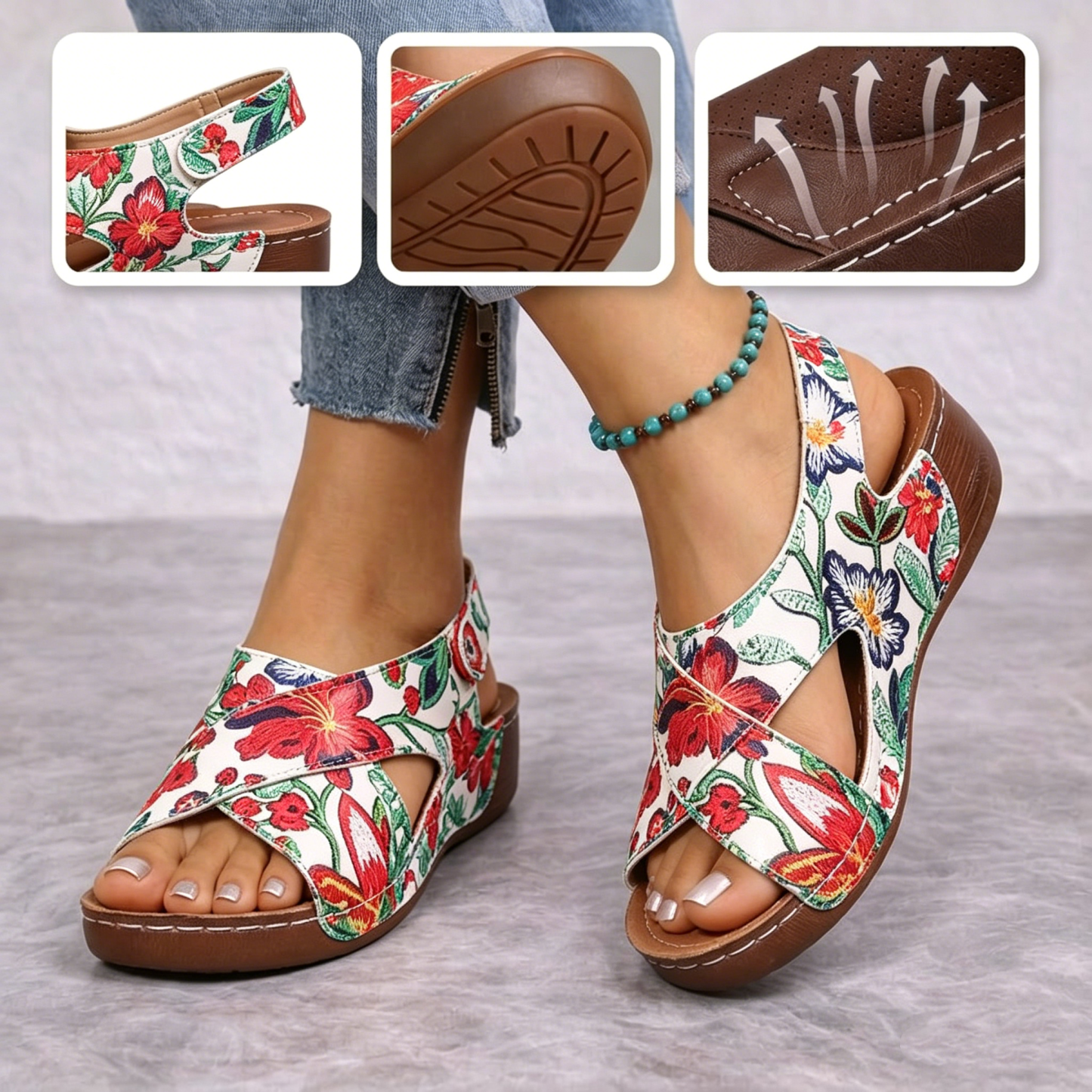 🔥 ¡Oferta por tiempo limitado: 50% de descuento! Sandalias ortopédicas de verano: diseñadas ergonómicamente para brindar comodidad, transpirabilidad y alivio del dolor ✅