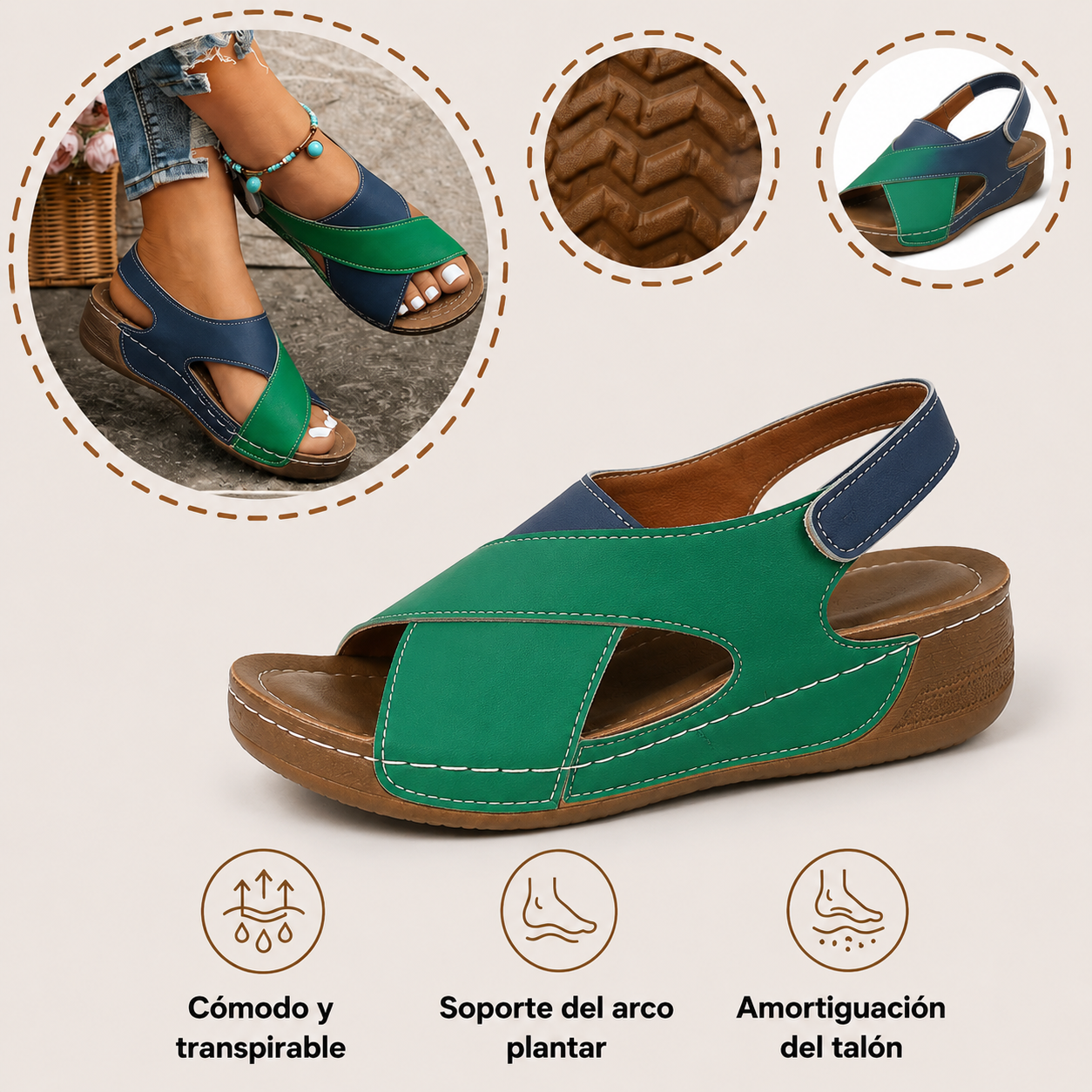 ⏰ ¡Último día! ¡50% de descuento! ¡No te lo pierdas! Sandalias ortopédicas con diseño ergonómico y función de amortiguación de impactos. ✅ Sandalias ortopédicas saludables diseñadas especialmente para mujeres europeas.