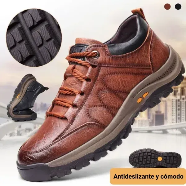 (🎁 Oferta especial por tiempo limitado) Zapatos de piel de becerro italianos suaves y cómodos 🐂 Cosidos a mano, impermeables y antideslizantes ✅ Soporte para el arco: cómodo para caminar