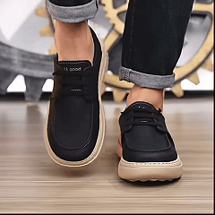 🔥 Zapatos de piel de becerro para hombre, cosidos a mano en Australia 👞 Alivio inteligente del dolor impulsado por IA, fácil de poner y quitar ✅ Correctivo integral: impermeable y antideslizante