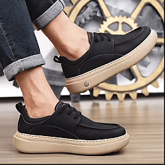 🎉 ¡50% de descuento hoy! Zapatos ortopédicos cómodos para hombre 🐂 Hechos con auténtica piel de vaca australiana 👞 Alivian el dolor de pies - Soporte para el arco ✅ Cómodos para caminar todo el día
