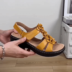 🔥 Sandalias ortopédicas de verano para mujer: soporte para el arco, tacón plano, horma ancha. Ideales para quienes sufren de fascitis plantar. Fáciles, cómodas y sin dolor en cada paso. ✅