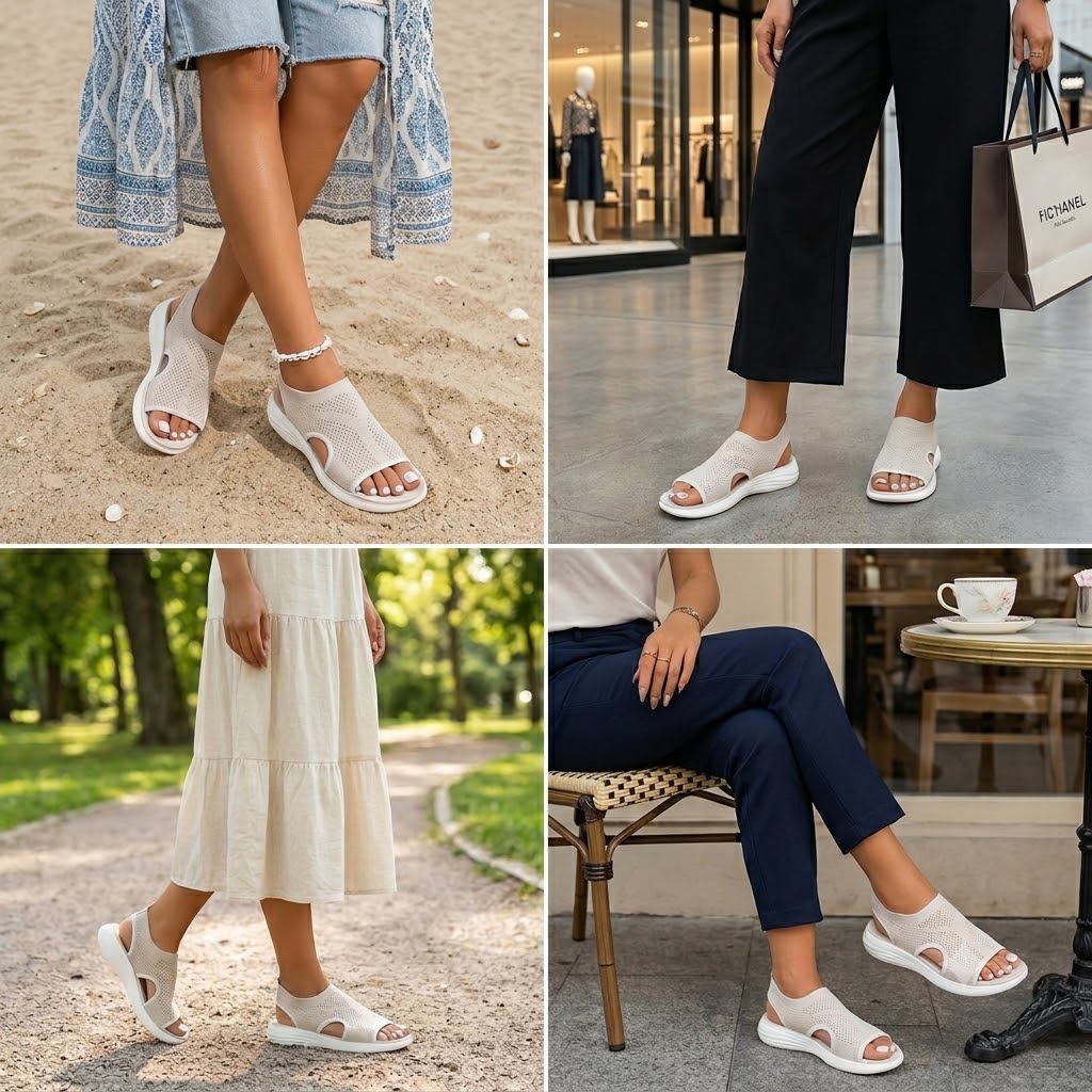 ⏰ ¡50% de descuento hoy! 👡 Sandalias cómodas con soporte para el arco plantar 🦶 Diseño ergonómico para caminar cómodamente todo el día ✅