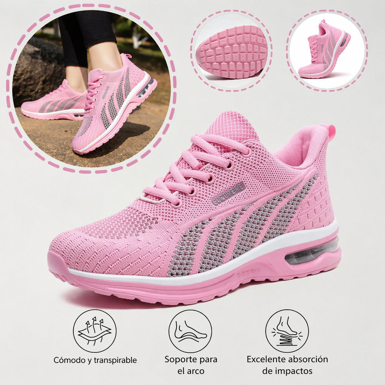 ¡50% de descuento por tiempo limitado! 🔥 Zapatos para mujer, ligeros y cómodos: perfectos para usar todo el día, fáciles de poner y quitar. ✅ Impermeables y antideslizantes.
