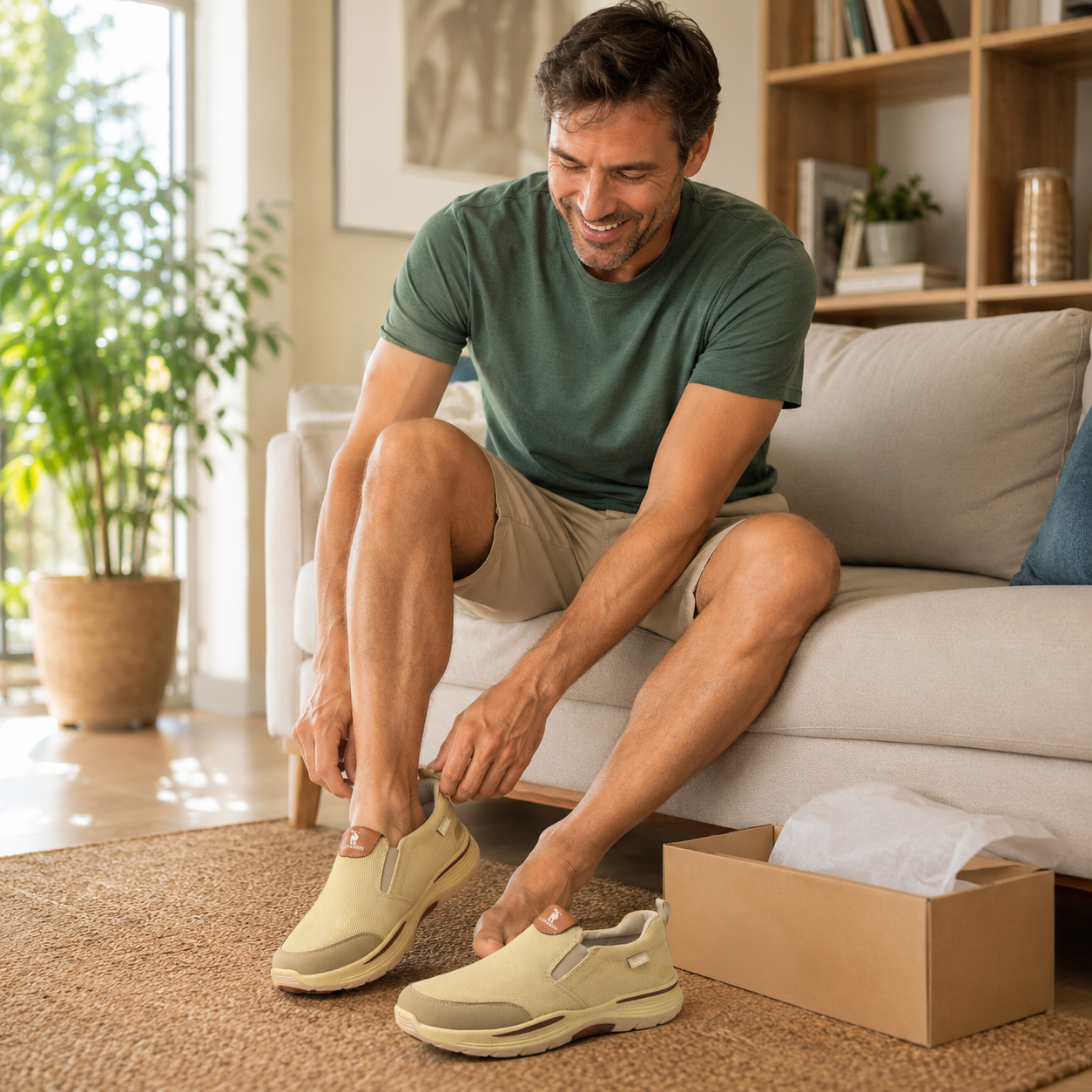 🔥 Zapatos ortopédicos de diseño ergonómico ⏰ Zapatos de lona ligeros y transpirables 👞 Proporcionan soporte para el arco para caminar sin dolor