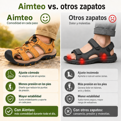 ⏰ ¡Solo hoy! ¡50 % de descuento! ✅️ Sandalias artesanales de cuero vacuno australiano de primera calidad con soporte para el arco del pie: alivian el dolor de pies y cuentan con un diseño ergonómico.