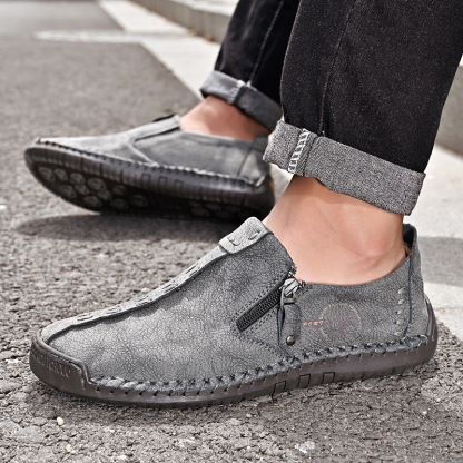 (🎉50% de descuento hoy, no te lo pierdas) 🐂 Zapatos ortopédicos de piel de becerro australiana para hombre 👞Cosidos a mano ✅Soporte de arco: caminar