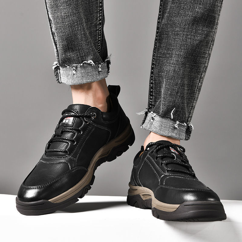 (🎉Último día 50% de descuento, no te lo pierdas) 🐂 Zapatos ortopédicos de piel de becerro australiana para hombre 👞Cosidos a mano, transpirables ✅Soporte de arco: caminar cómodo