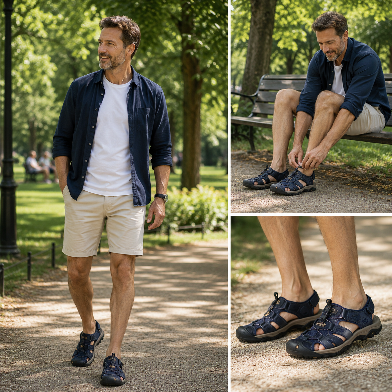 ⏰ ¡Solo hoy! ¡50 % de descuento! ✅️ Sandalias artesanales de cuero vacuno australiano de primera calidad con soporte para el arco del pie: alivian el dolor de pies y cuentan con un diseño ergonómico.