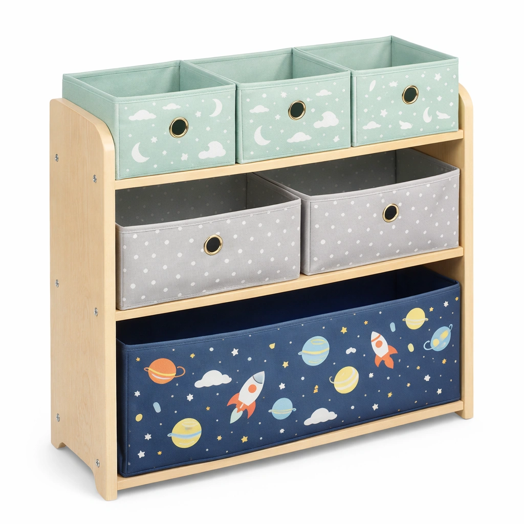 tagre de rangement bleu ciel avec bacs-Rovtravo