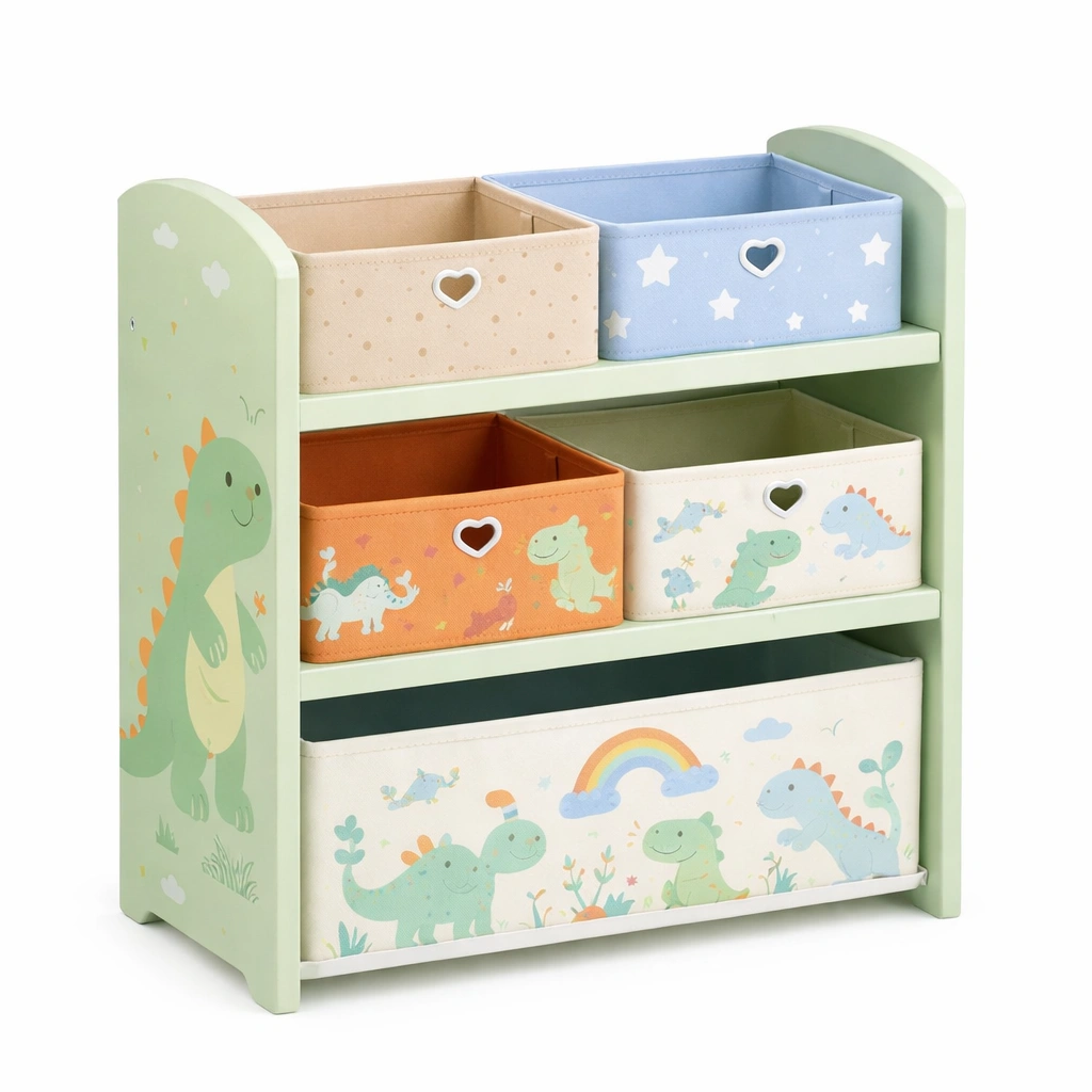 tagre verte avec bacs imprims dinosaures-Rovtravo