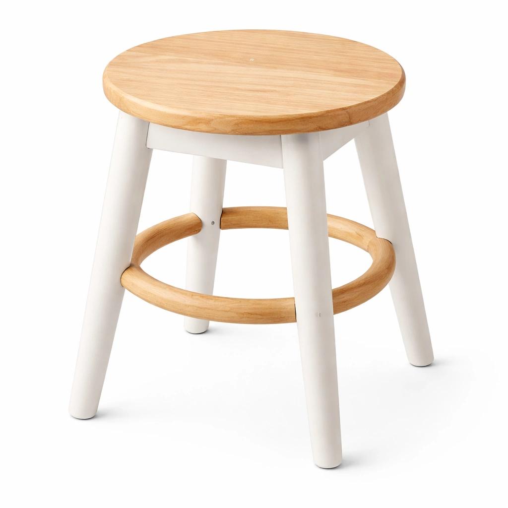 Tabouret Rond Bois Naturel-Rovtravo
