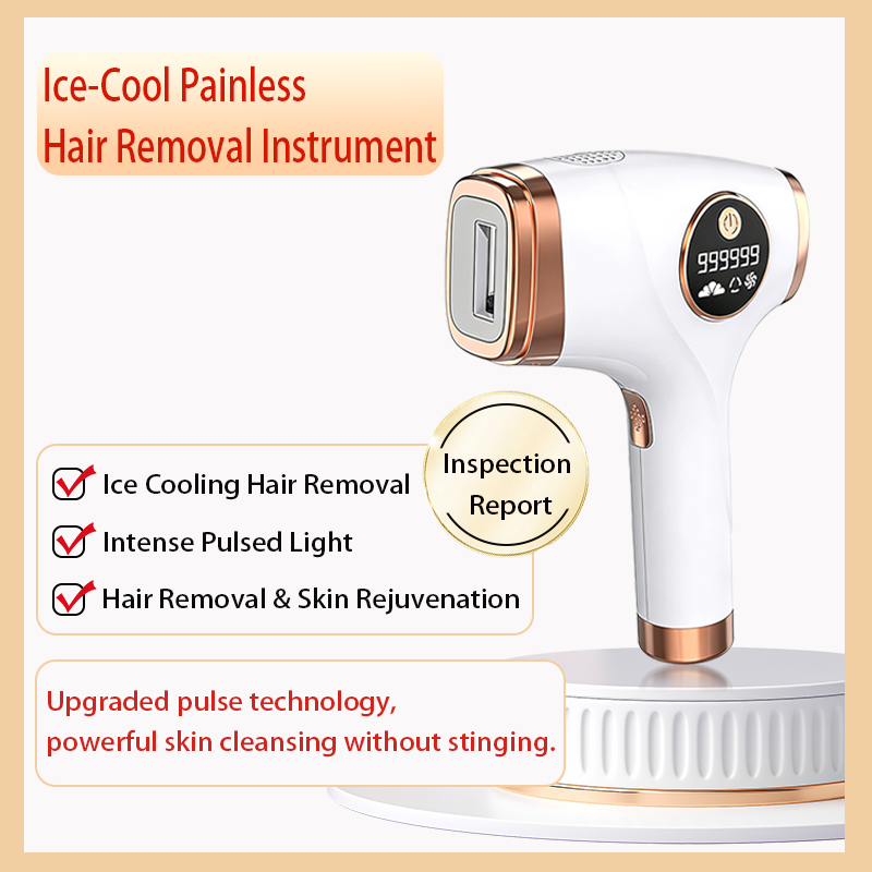 Ice-Cooling IPL Hair Removal Device – At-Home Laser Hair Removal Tool for Women, Gentle & Fast Body Hair Care, Portable Beauty Device