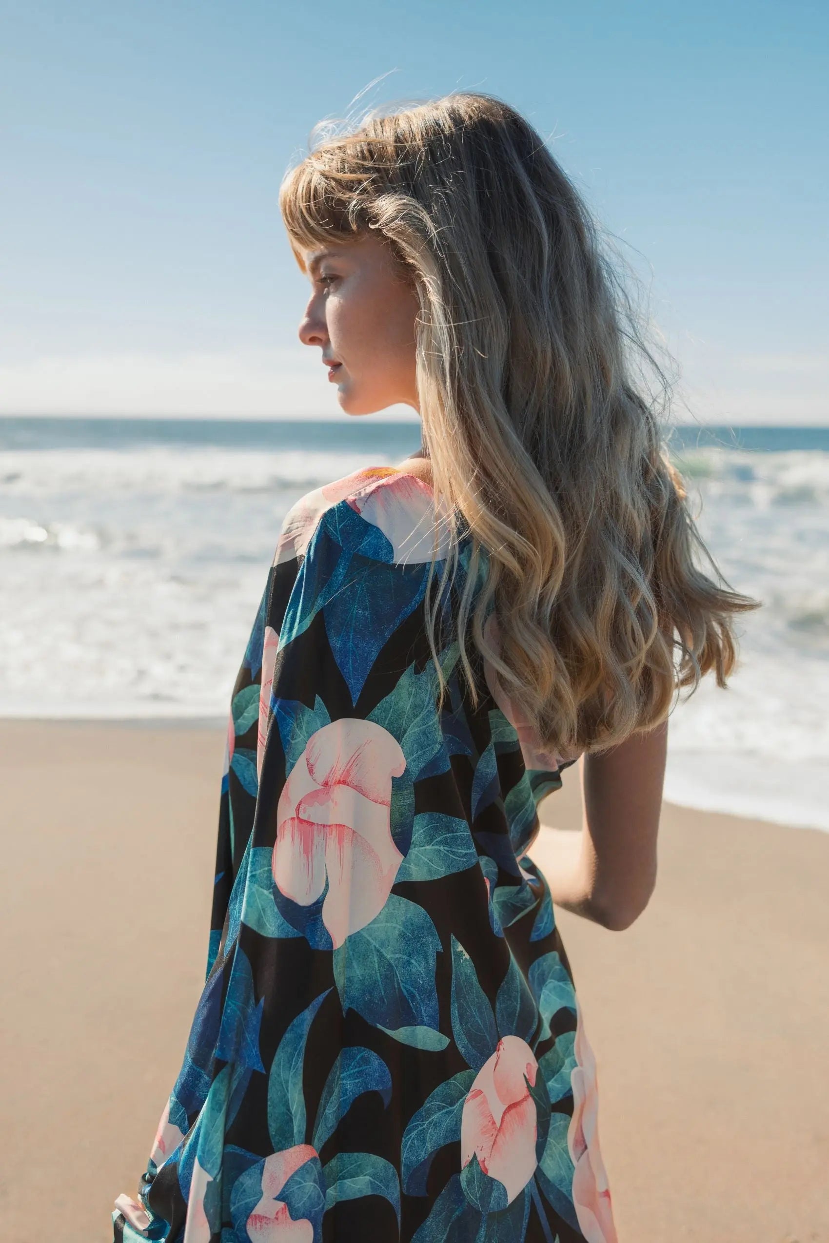 Multicolor Floral One Shoulder Dress-Myartka