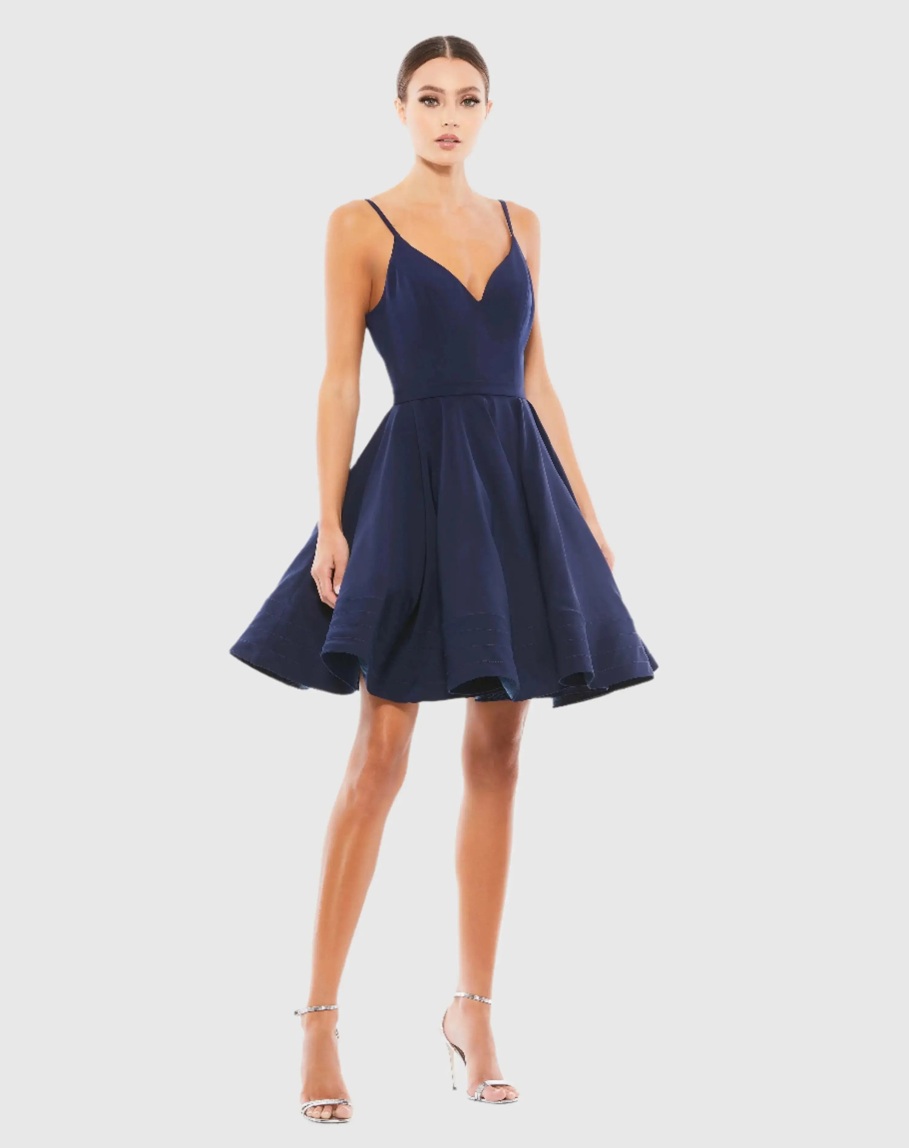 Low Back A-Line Party Dress-Myartka