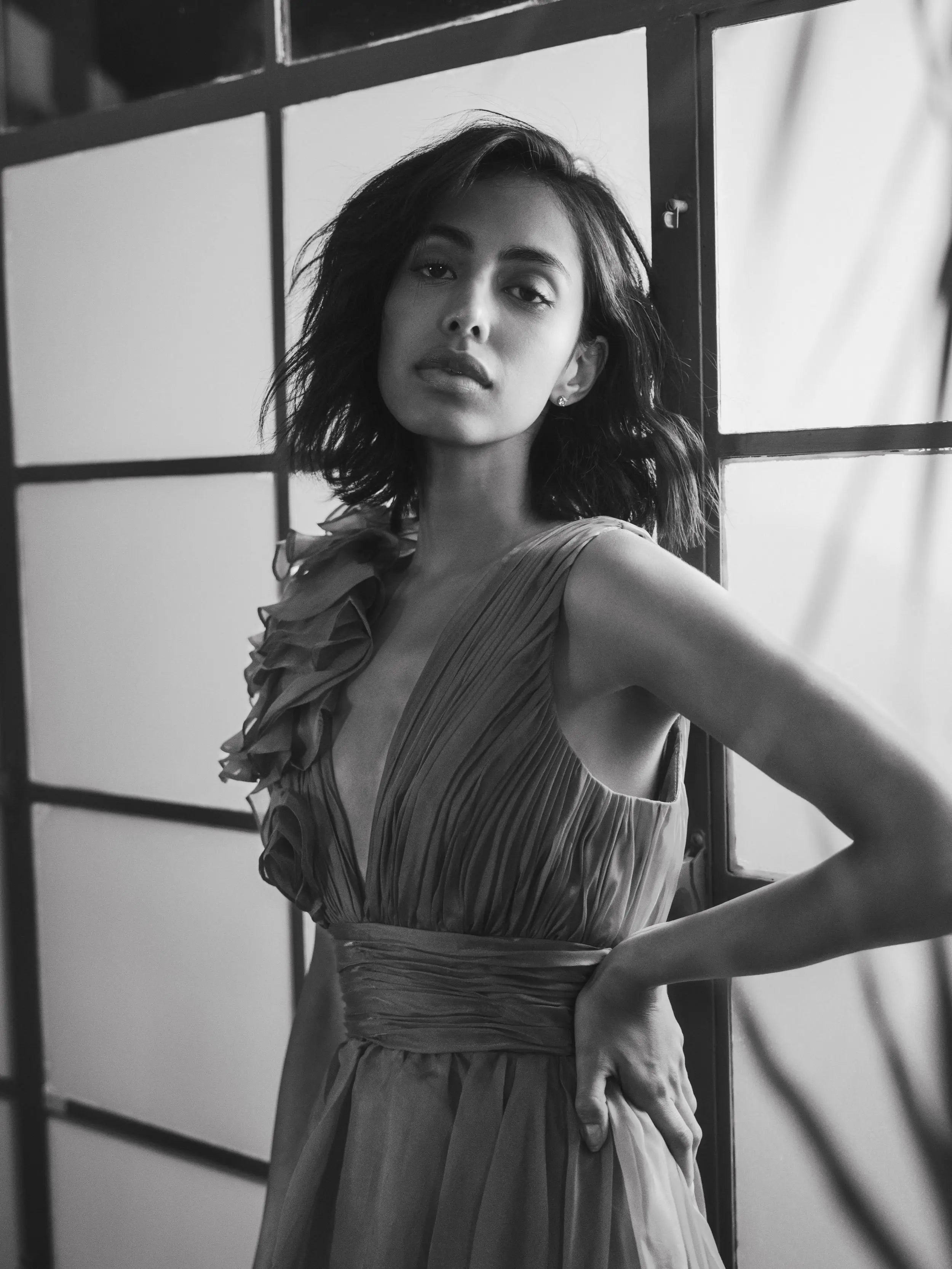 Red Sleeveless Chiffon A-Line Tea Length Cocktail Dress-Myartka