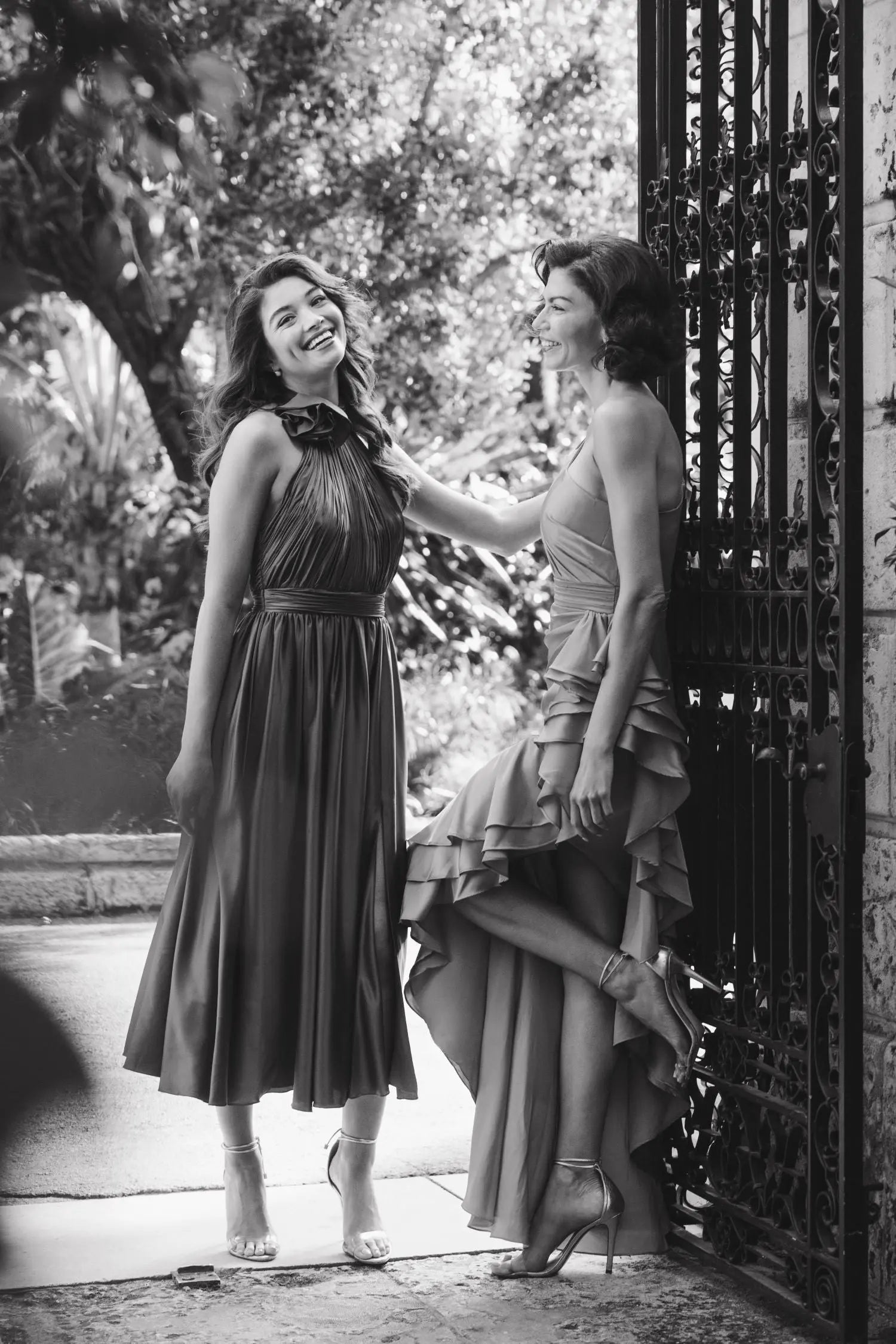 Teal Pleated Charmeuse High Neck Sleeveless Midi Dress-Myartka