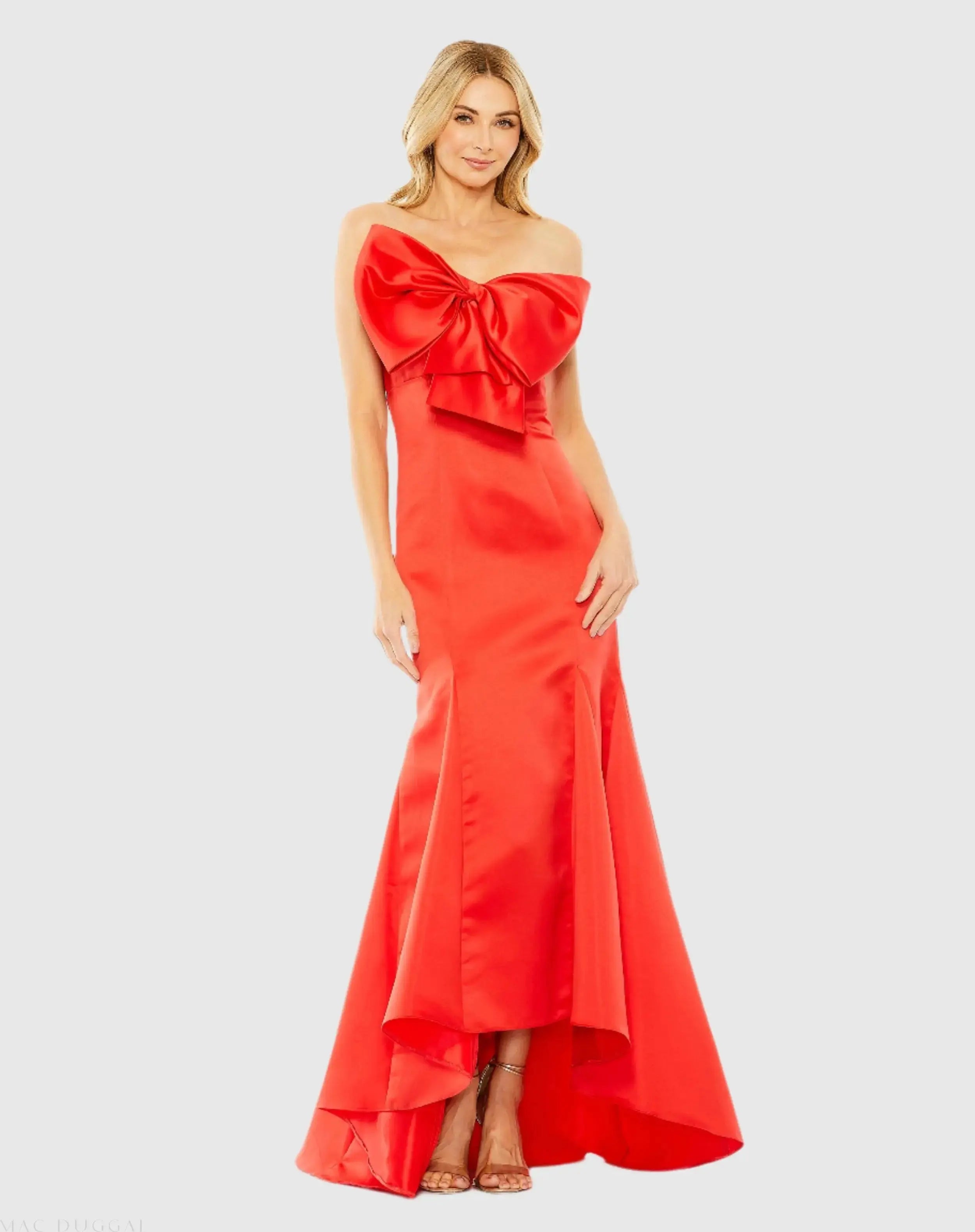 Strapless Bow Mermaid Gown-Myartka