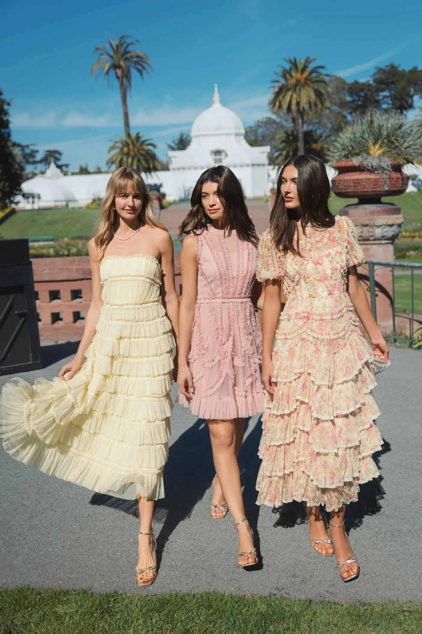 Pink High Neck Sleeveless Micro Ruffle Mini Dress-Myartka