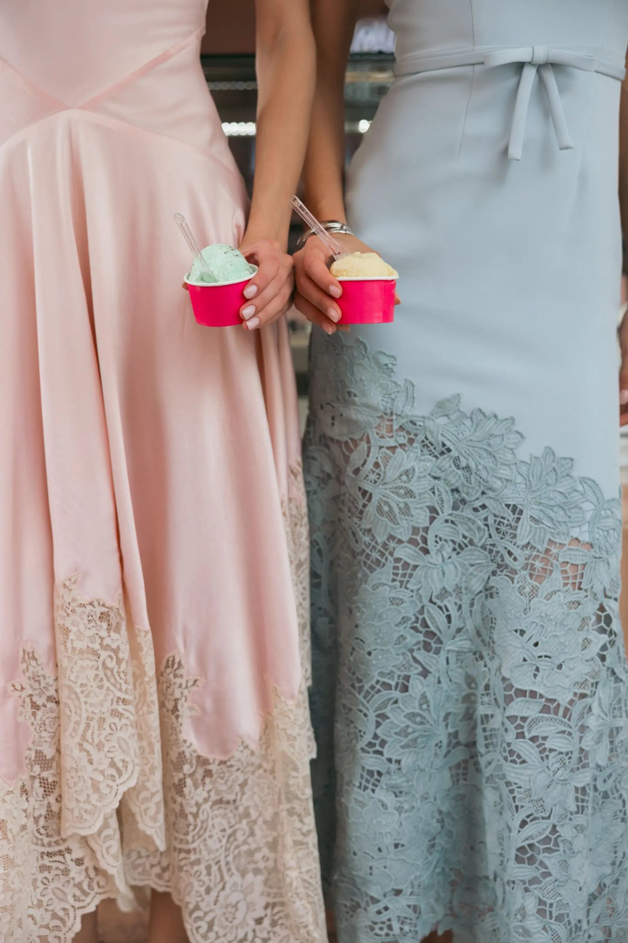 Blue Embroidered Hem Sleeveless Midi Dress with Bow-Myartka