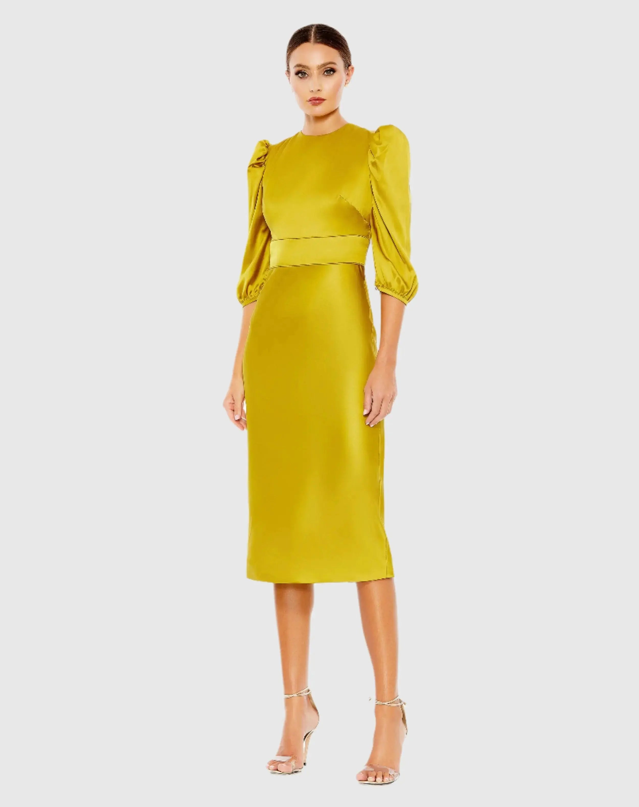 High Neck Midi Dress-Myartka