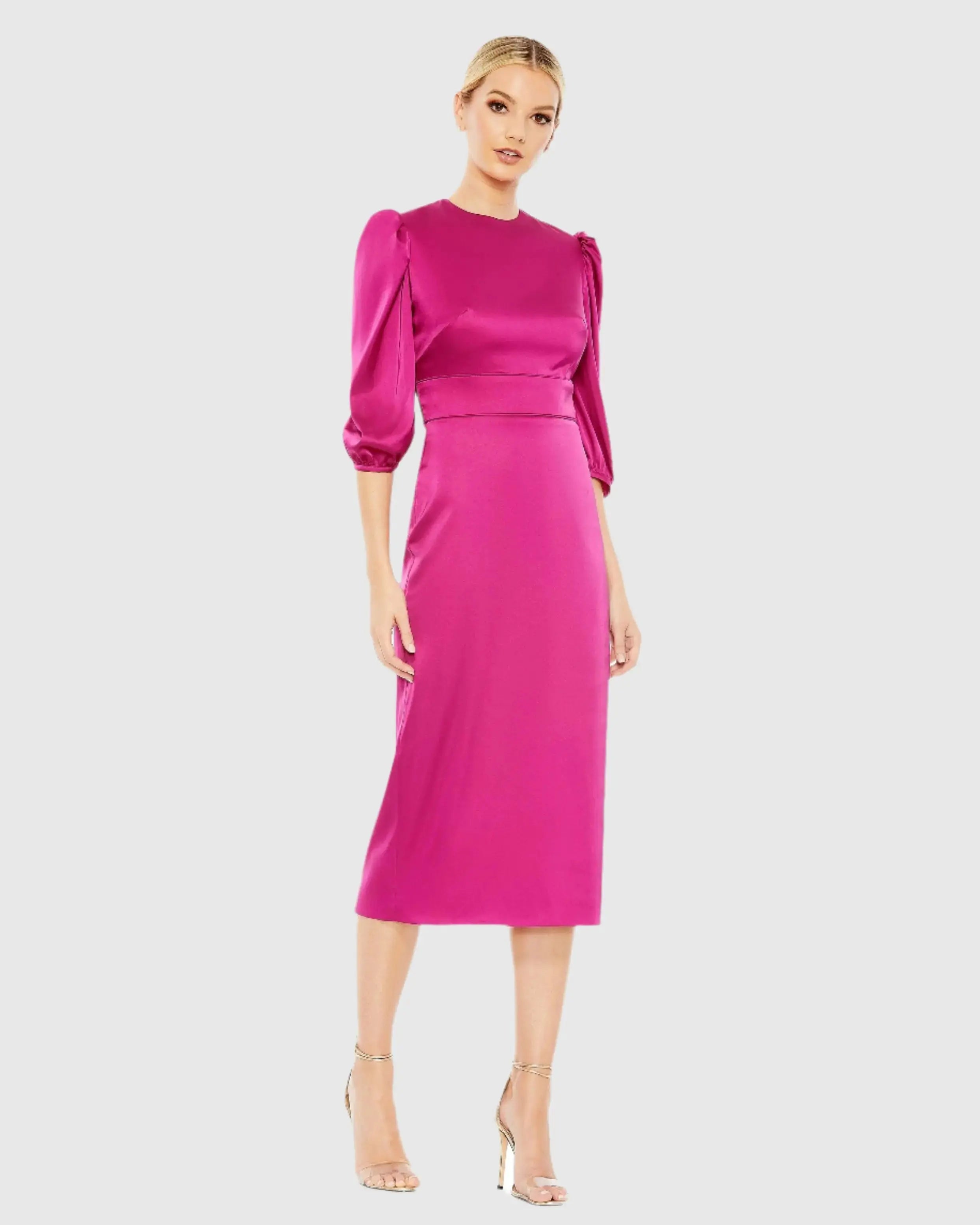 High Neck Midi Dress-Myartka