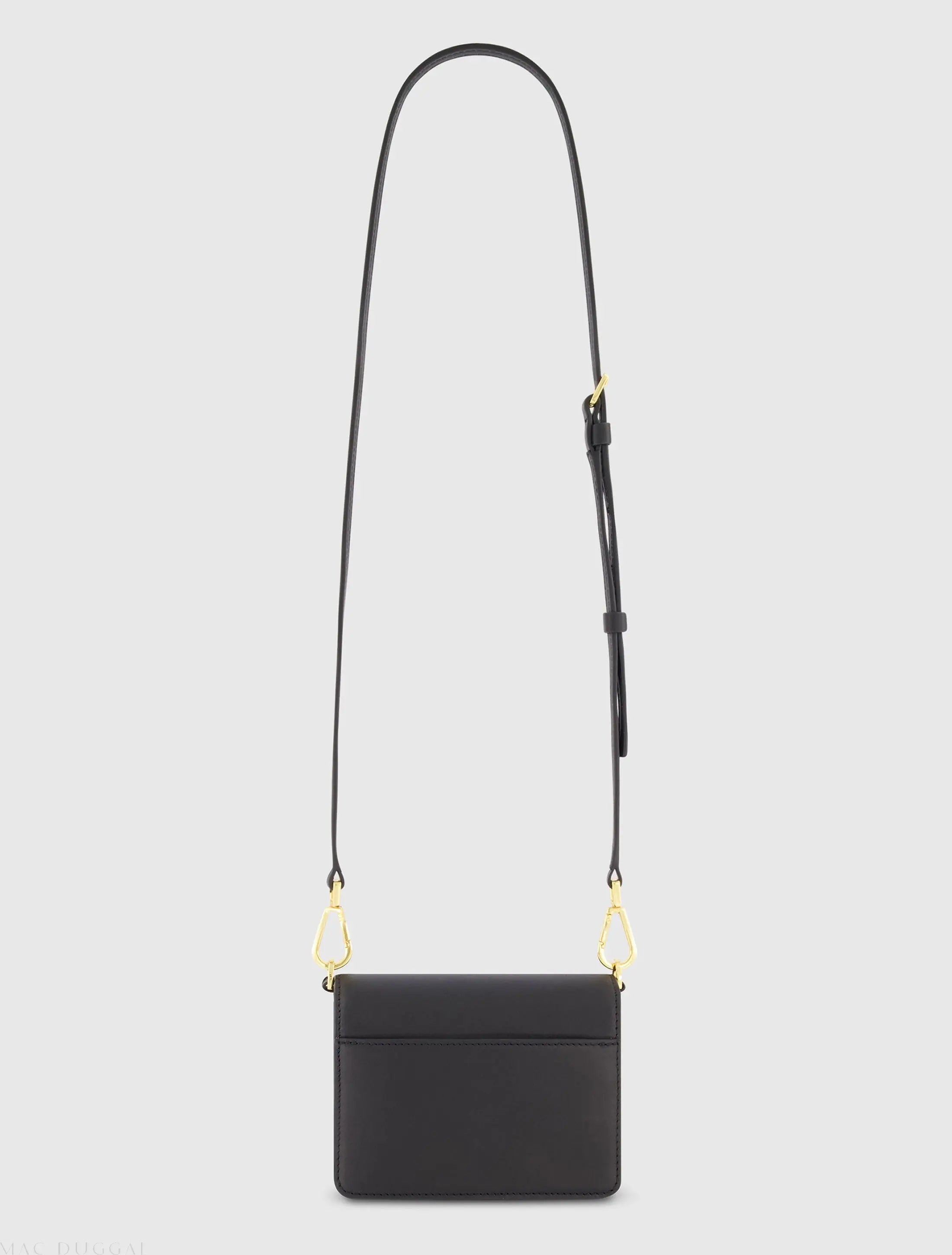 Black Mini Leather Tone On Tone Crossbody Bag-Myartka