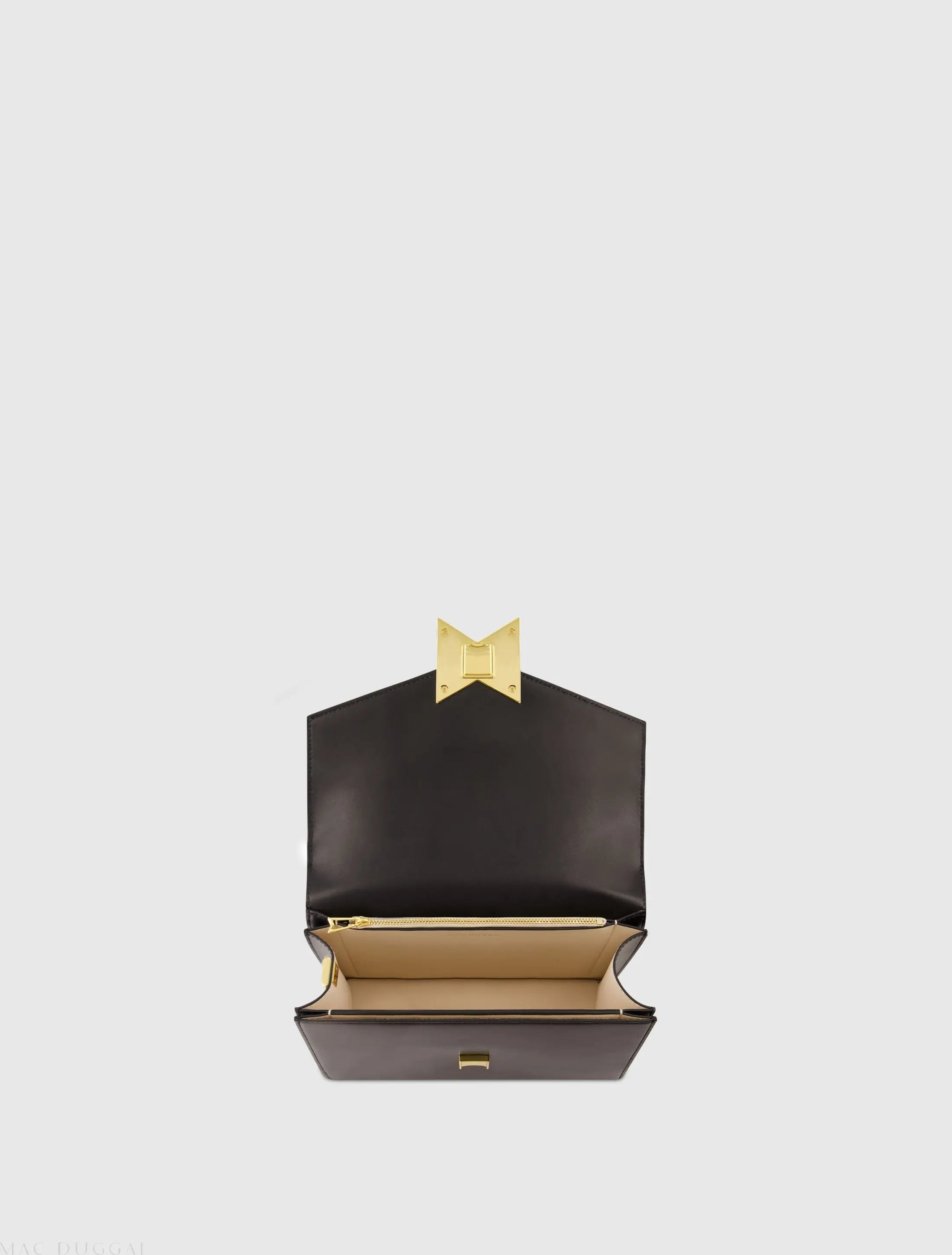 Black Mini Leather Tone On Tone Crossbody Bag-Myartka