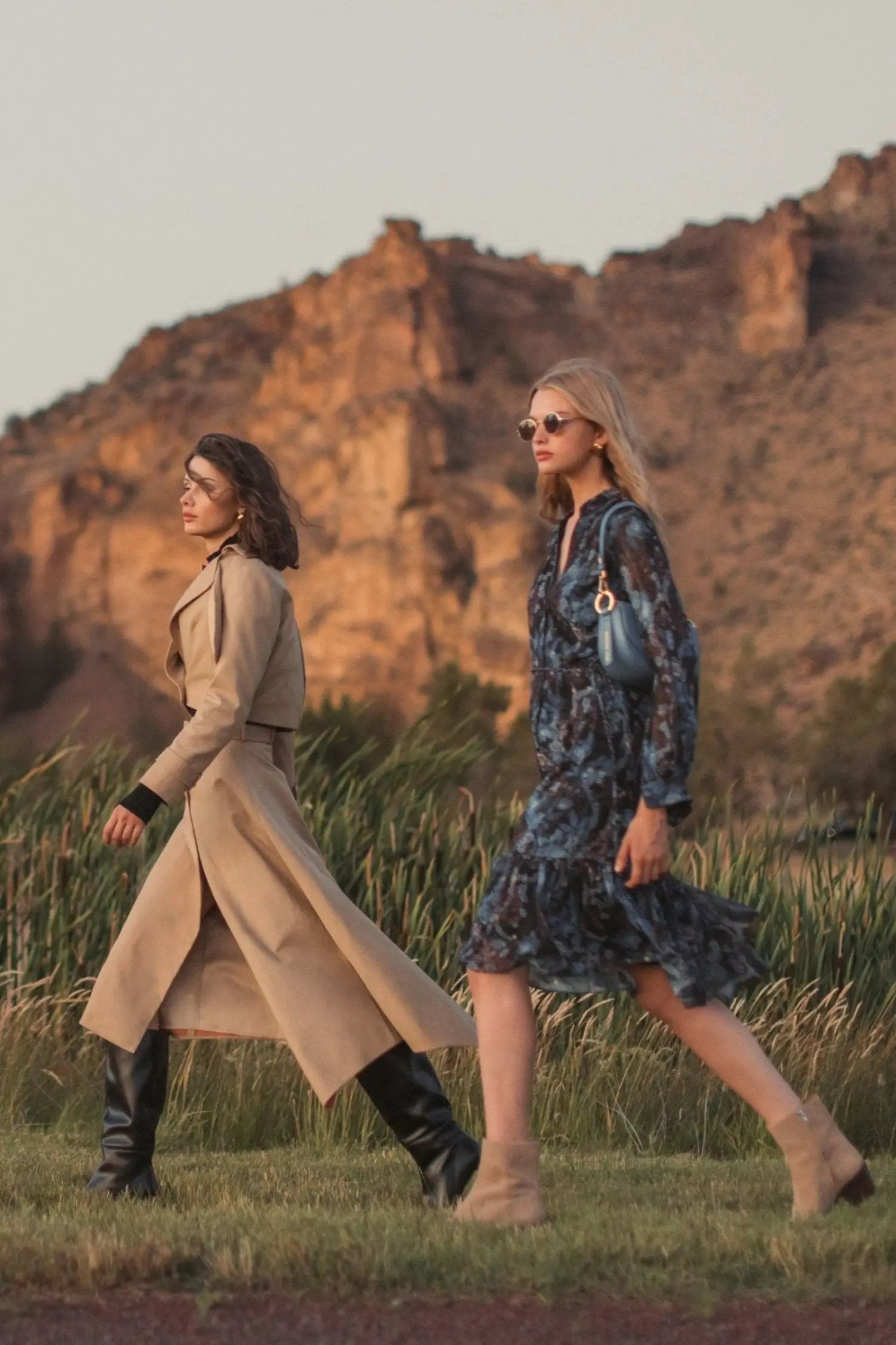 Blue Lurex Chiffon Bishop Sleeve Button Up Midi Dress-Myartka