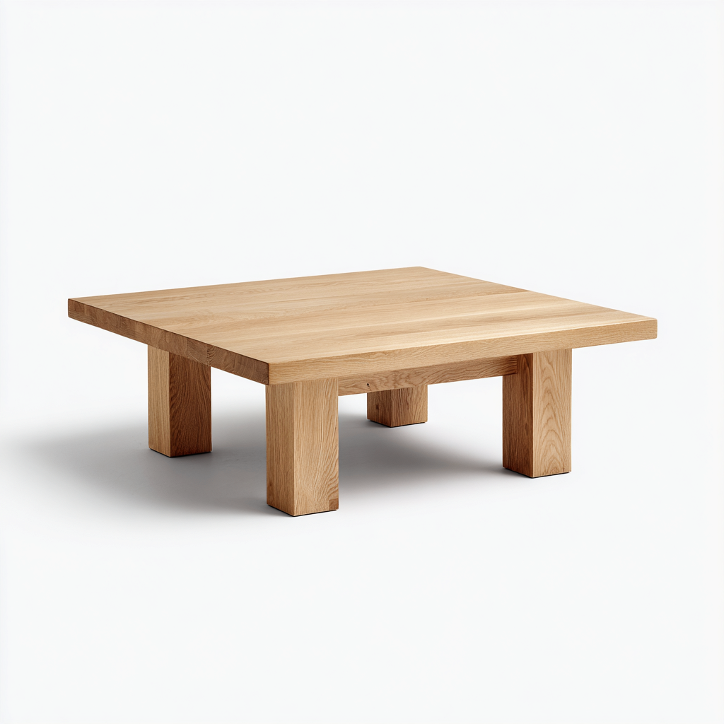 Tavolino da caffè Legno 90x90x35 cm - Beige - Stile minimalista- Havengetyard