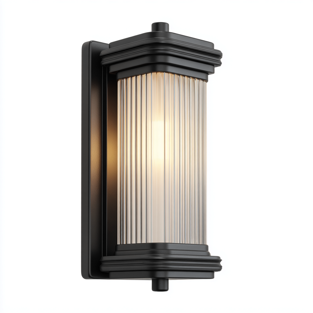 Applique da parete 32x14x12 cm - nero - lampada da parete per esterni- Havengetyard