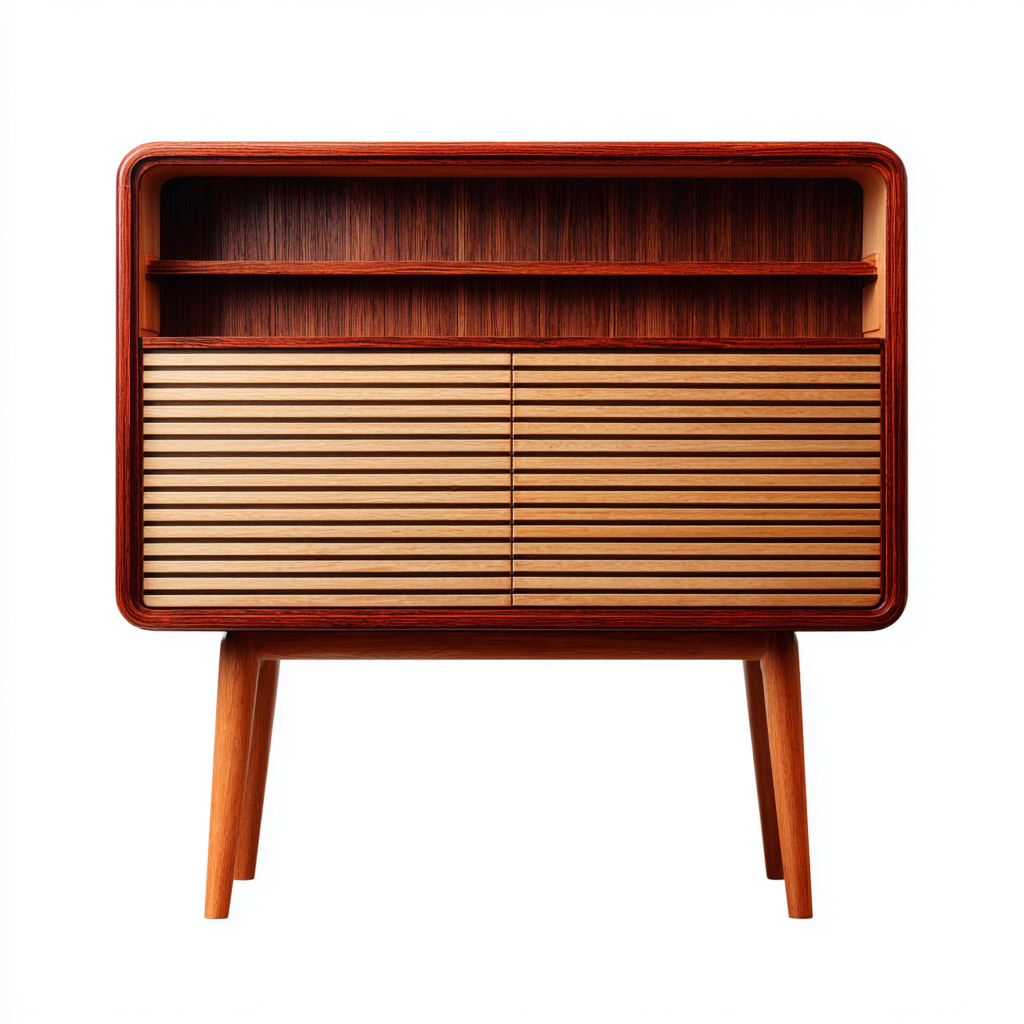 Credenza in legno 80x40x95 cm colore marrone per soggiorno - design moderno- Havengetyard