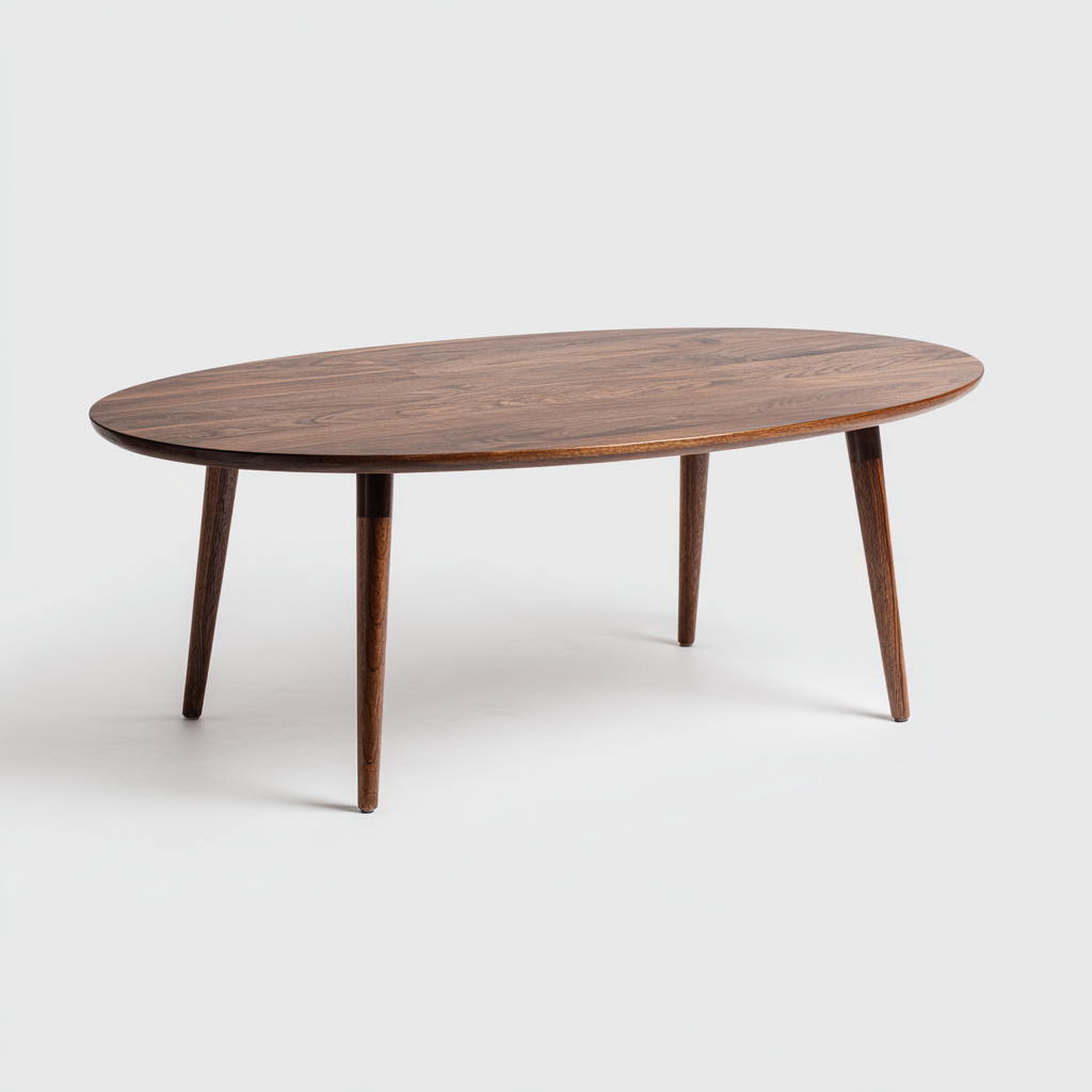 Tavolino da caffè-legno massello-120x60x42 cm-noce-stile moderno- Havengetyard