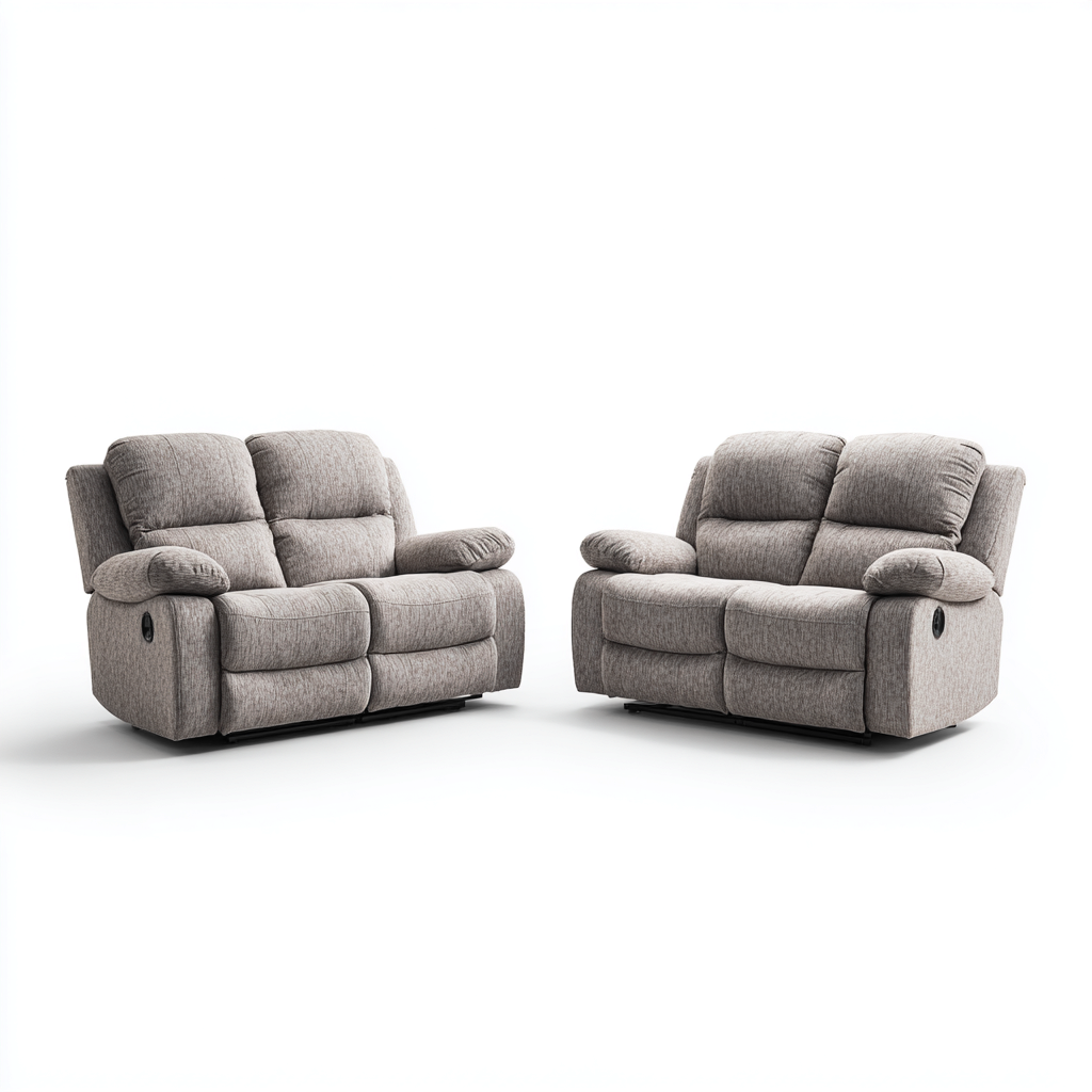 Set divani-tessuto-metallo-188x97x96 cm-beige-design moderno- Havengetyard