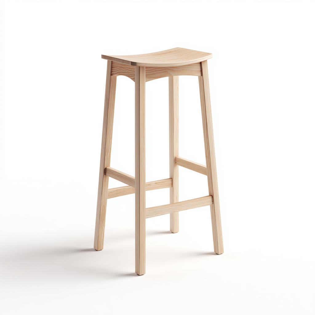 Sgabello da bar in legno 38x35x75 cm - legno naturale - adatto per cucina e sala da pranzo - design moderno- Havengetyard