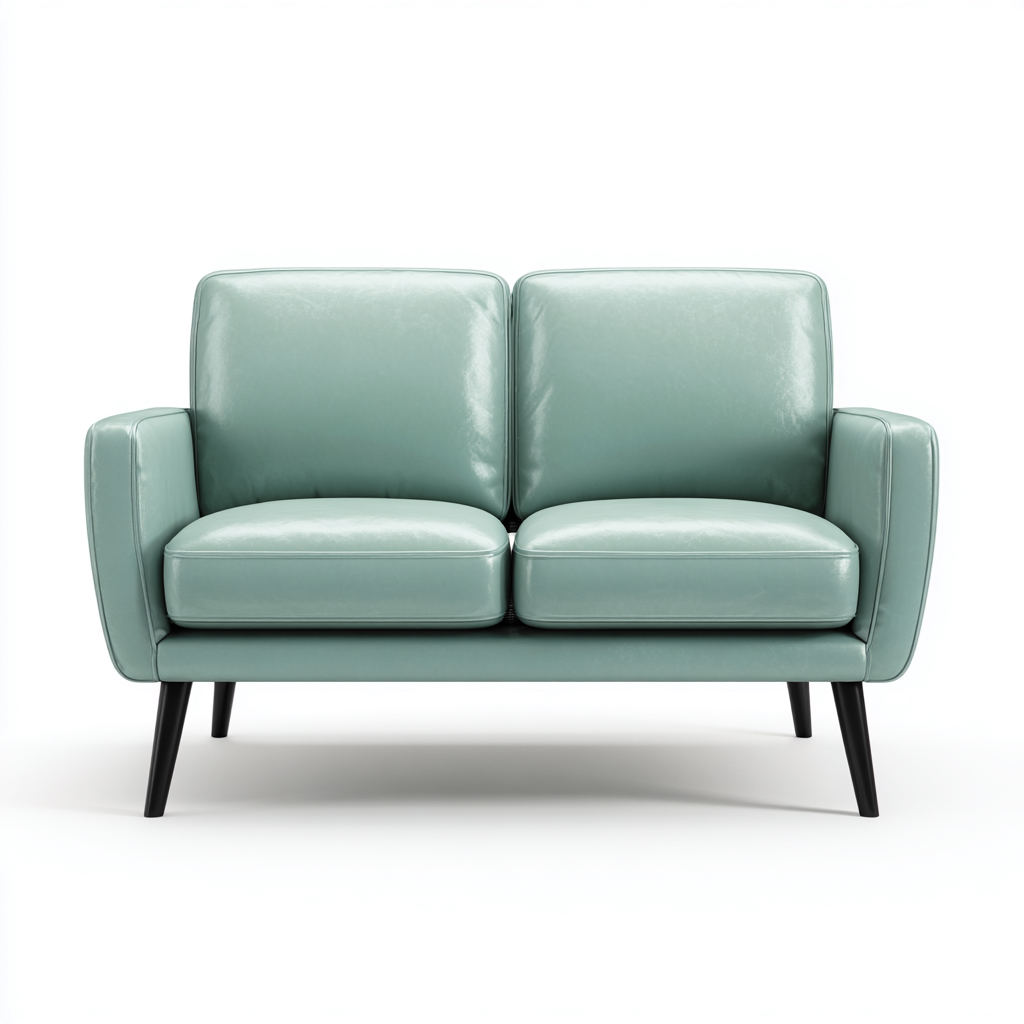 Divano a due posti pelle 155x88x92 cm - verde - stile moderno- Havengetyard