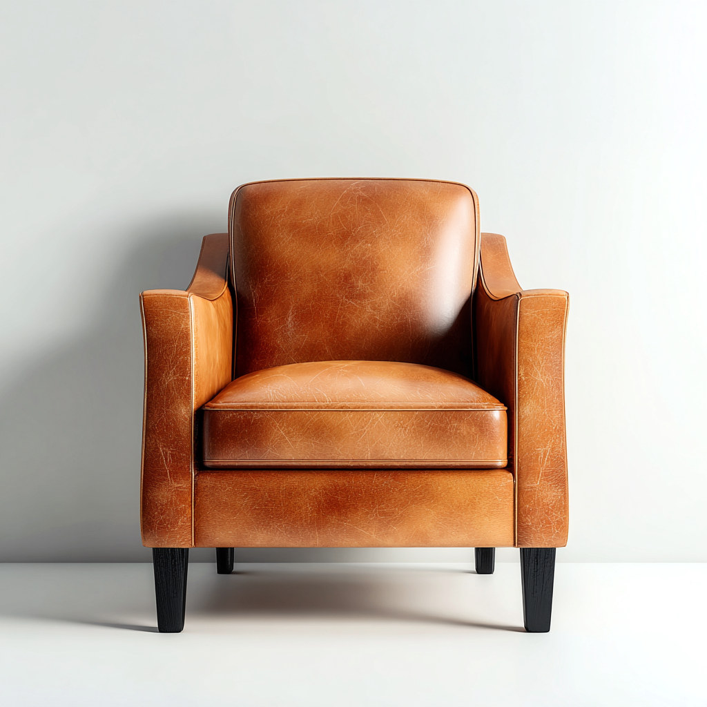 Poltrona imbottita 80x78x82 cm - marrone - design contemporaneo- Havengetyard