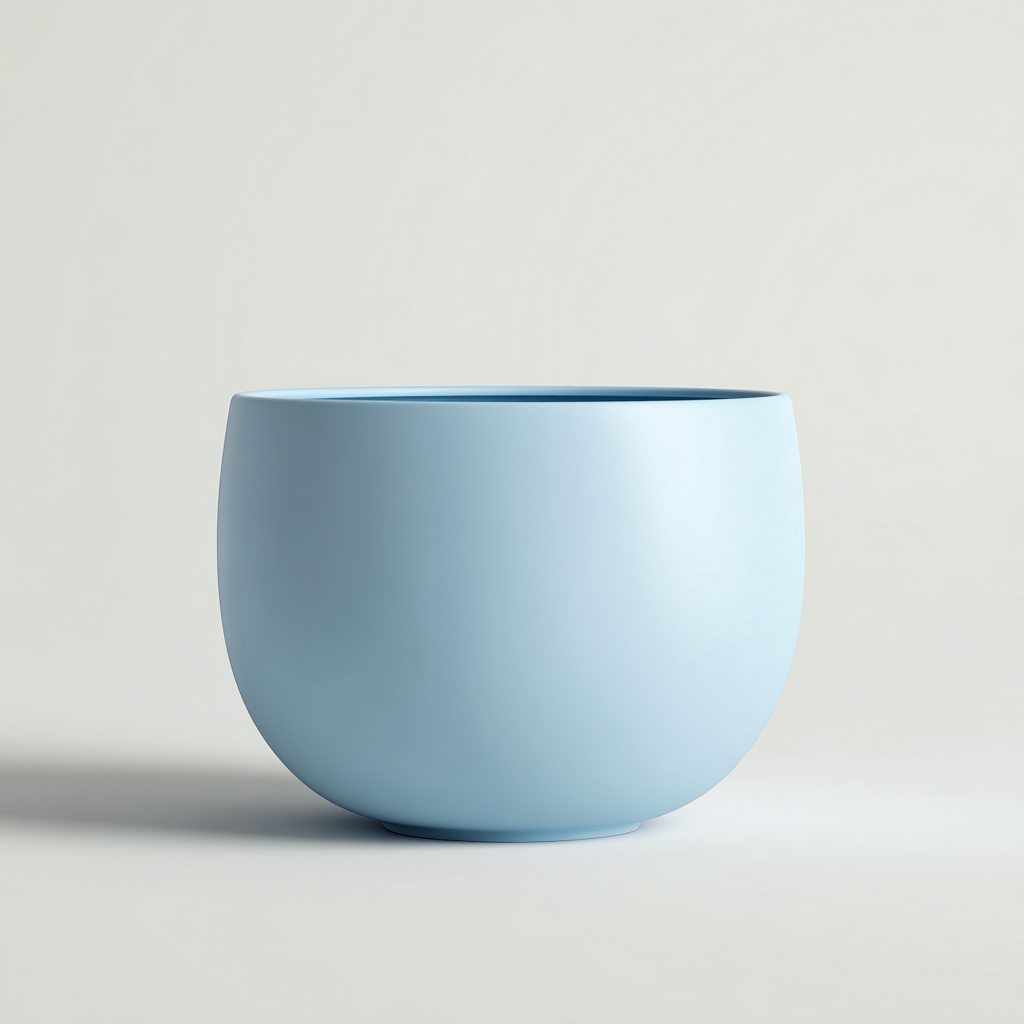 Vaso da fiori Plastica 20x20x19 cm - Azzurro - Design moderno- Havengetyard