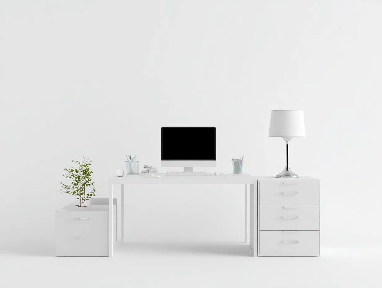 Schreibtisch-Holzwerkstoff-158x60x75 cm-Weiß-Moderner Stil-Casamypad