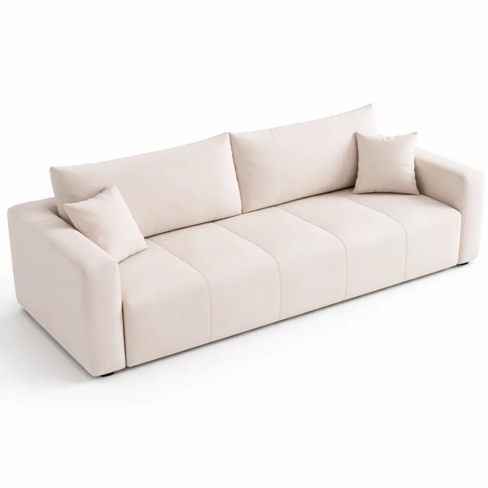 Canapé Convertible en Tissu pour 3 Places