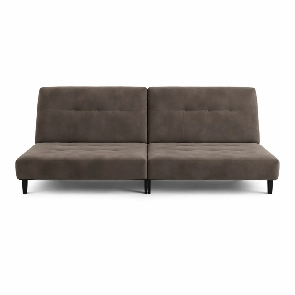 Canapé convertible 2 places en velours gris foncé pour salon