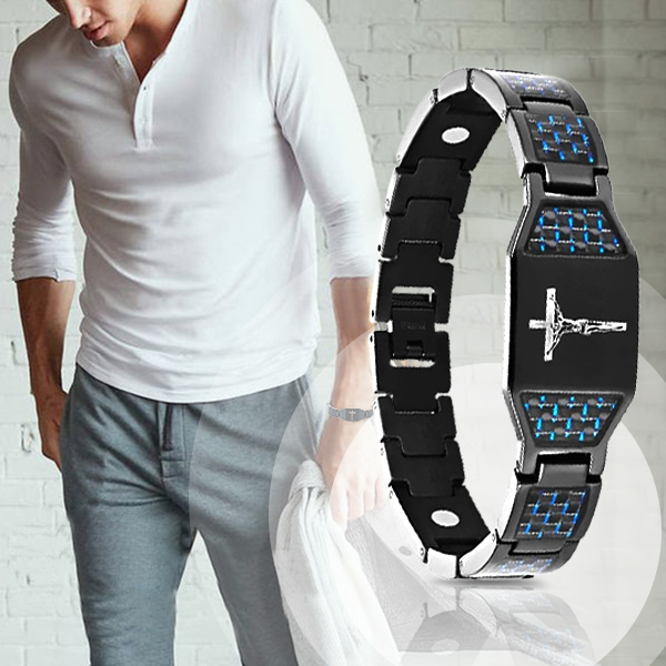Men's Jesus cross energy bracelet-BUNNYKACHU