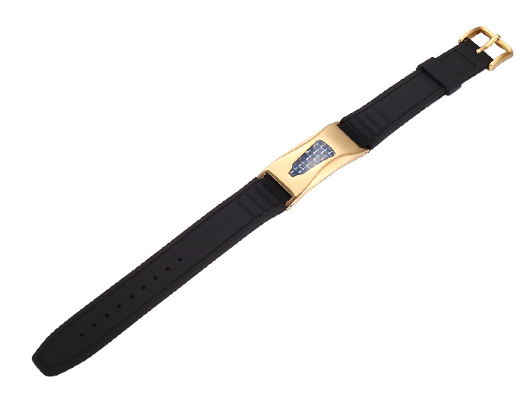Energy elements stainless steel curved brand silicone bracelet titanium bracelet-BUNNYKACHU