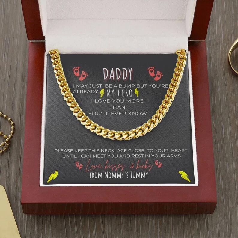 Gift For Dad From Daughter "You Will Always Be My Hero" Necklace-BUNNYKACHU