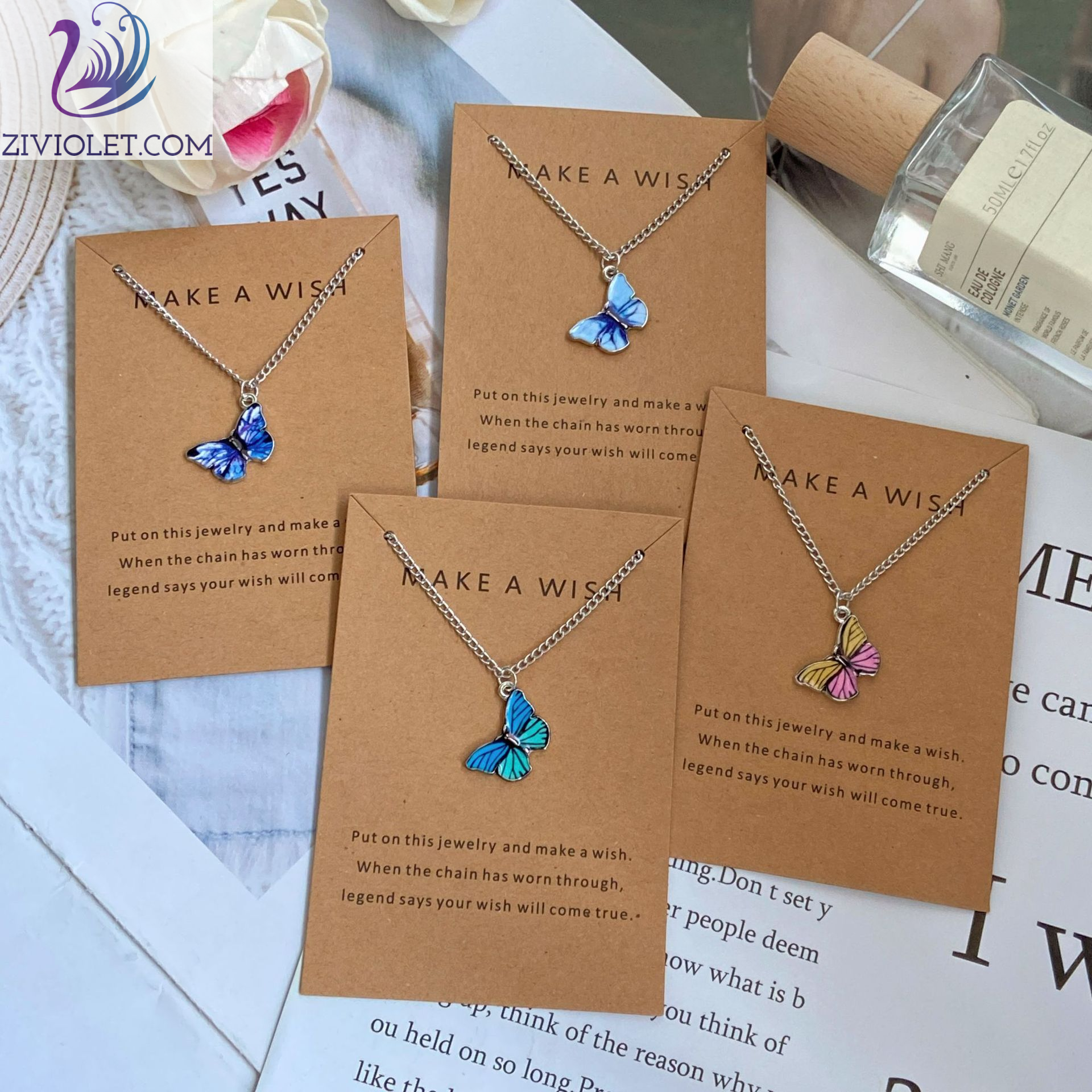 Bohemian fashion butterfly necklace-BUNNYKACHU