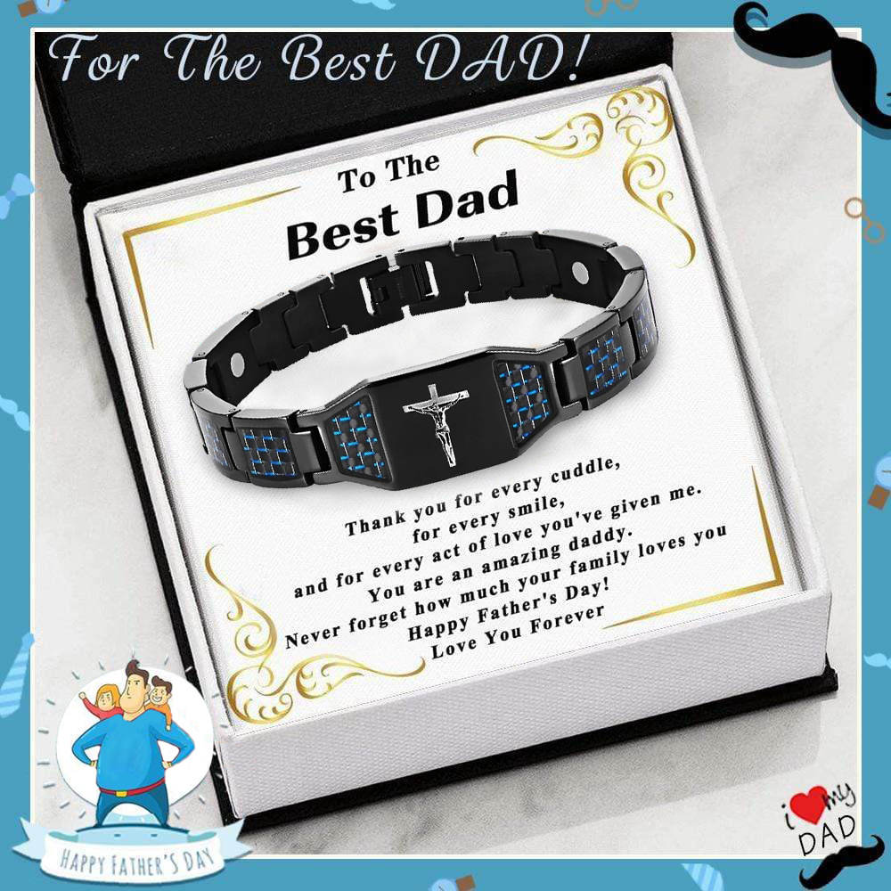 Men's Jesus cross energy bracelet-BUNNYKACHU
