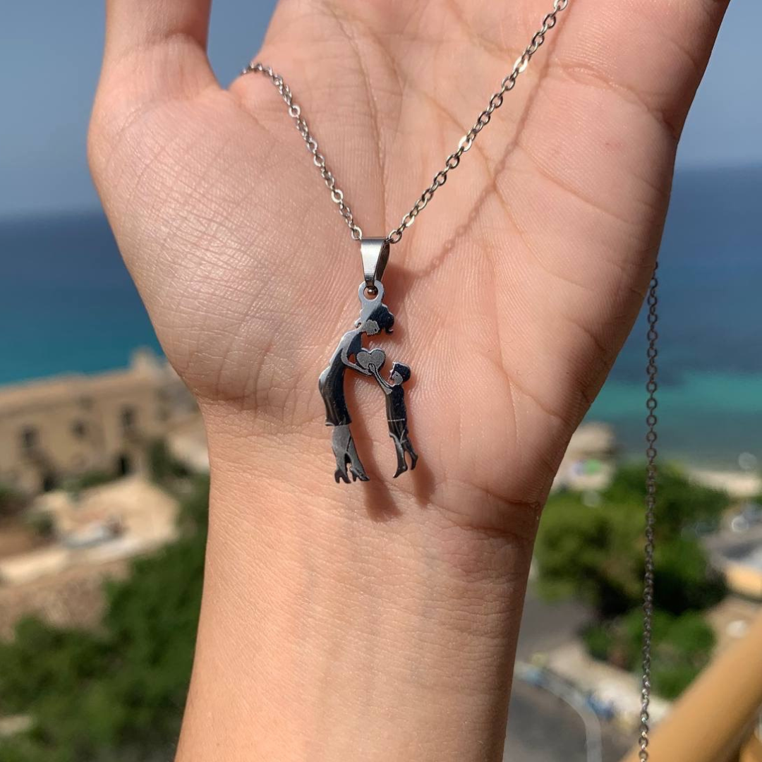 "Mom & kids" necklace-BUNNYKACHU