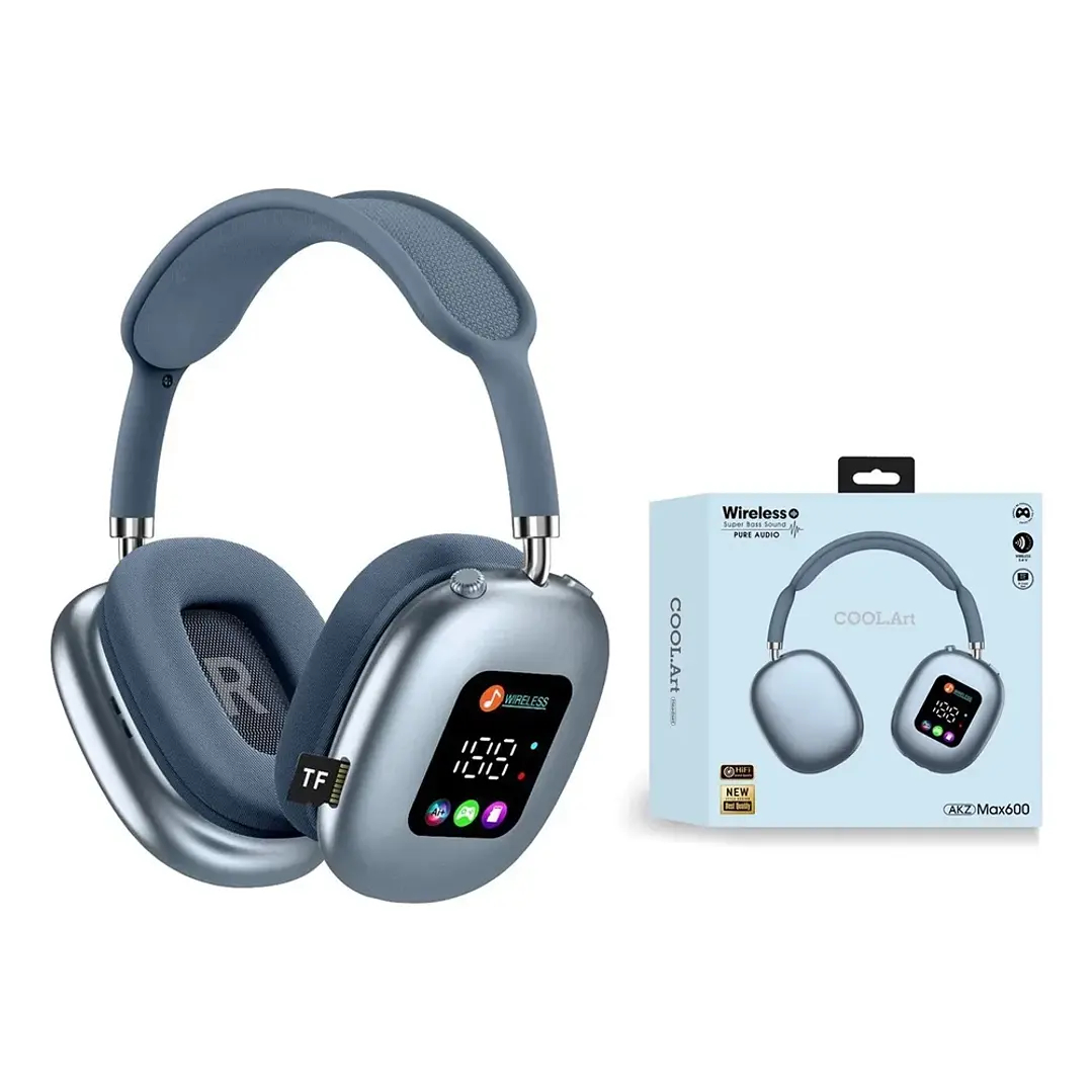 NWNENF RGB LED Gaming Headset Wireless Bluetooth Headphones – HiFi Stereo Over-Ear Sports Earbuds with Noise Reduction Mic-BLUE