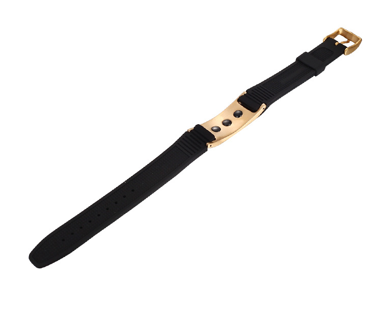 Energy elements stainless steel curved brand silicone bracelet titanium bracelet-BUNNYKACHU