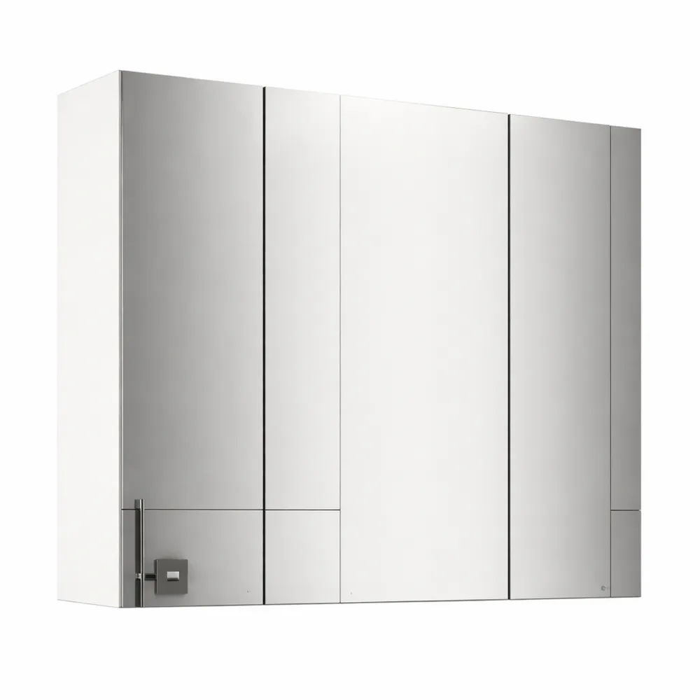 Armadietto da Bagno Sospeso con Ante e Specchio-Quiesden